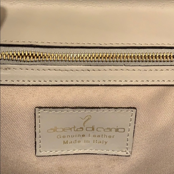 Alberta di Canio  Clutch  made in Italy  Taupe - Picture 5 of 8